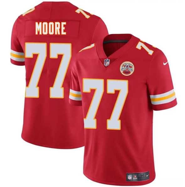 Men & Women & Youth Kansas City Chiefs #77 Jaylon Moore Red 2025 Vapor Untouchable Limited Stitched Jersey